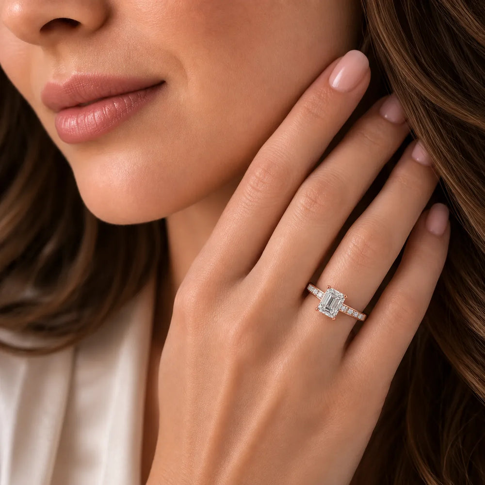 Elegant Channel-Set Accent Engagement Ring