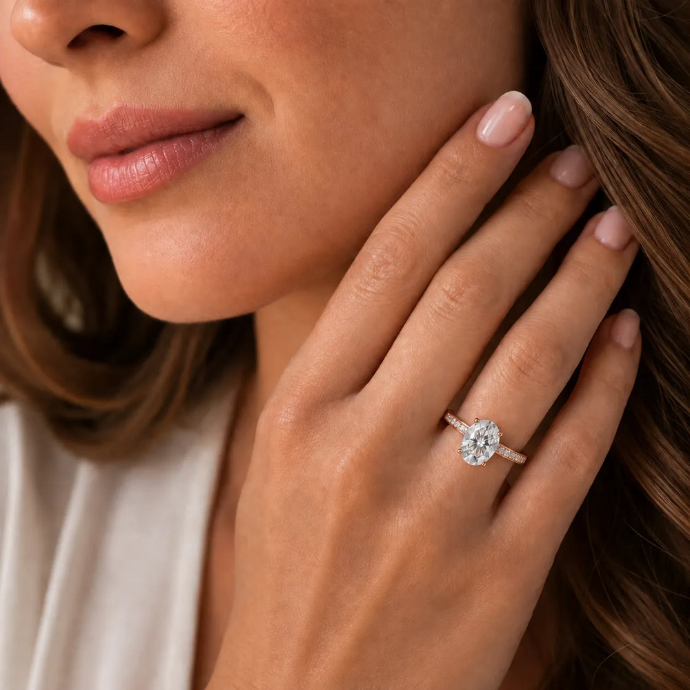 Elegant Channel-Set Accent Engagement Ring