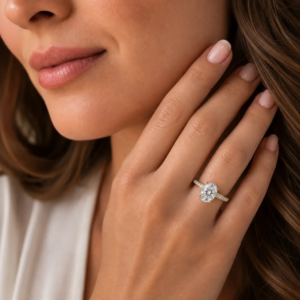 Elegant Channel-Set Accent Engagement Ring