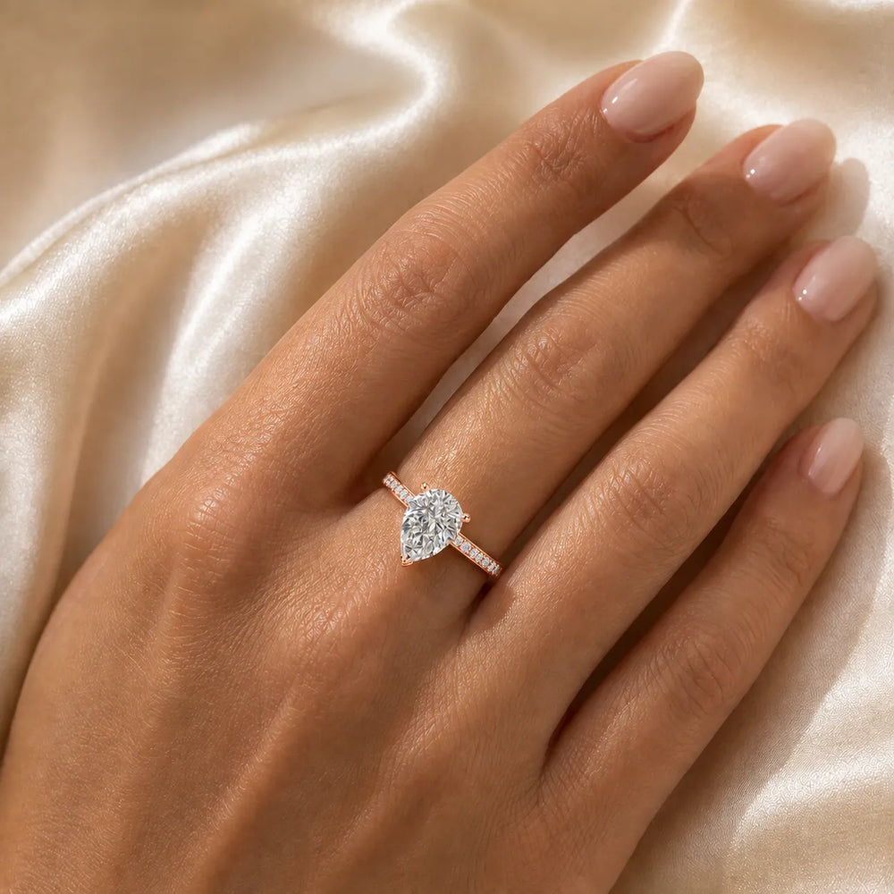 Elegant Channel-Set Accent Engagement Ring