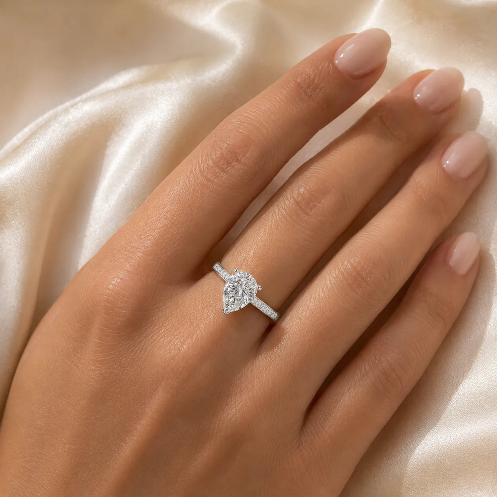 Elegant Channel-Set Accent Engagement Ring
