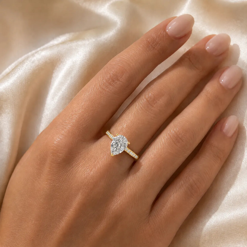 Elegant Channel-Set Accent Engagement Ring