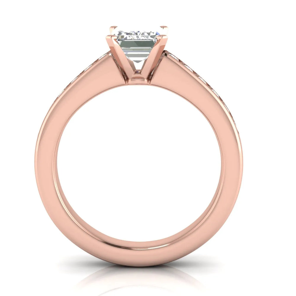 Classic Solitaire Ring with Channel-Set Accent Stones