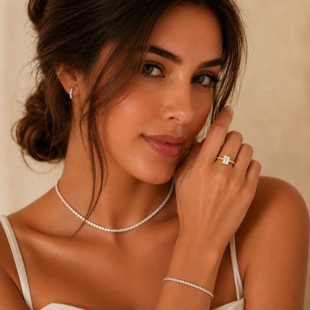 Classic Solitaire Ring with Channel-Set Accent Stones