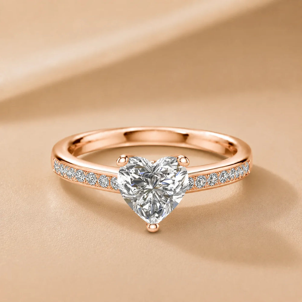 Classic Solitaire Ring with Channel-Set Accent Stones