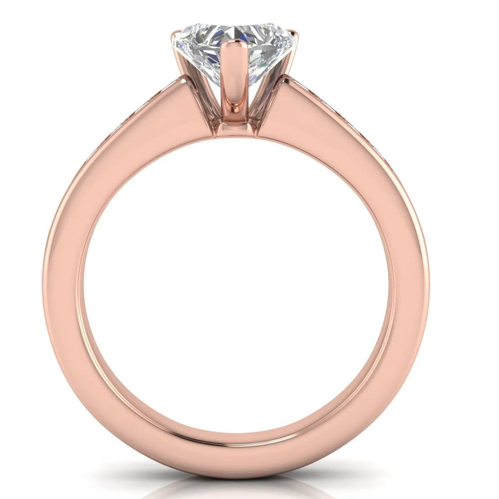 Classic Solitaire Ring with Channel-Set Accent Stones
