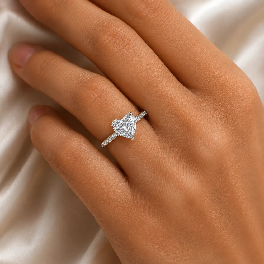 Classic Solitaire Ring with Channel-Set Accent Stones