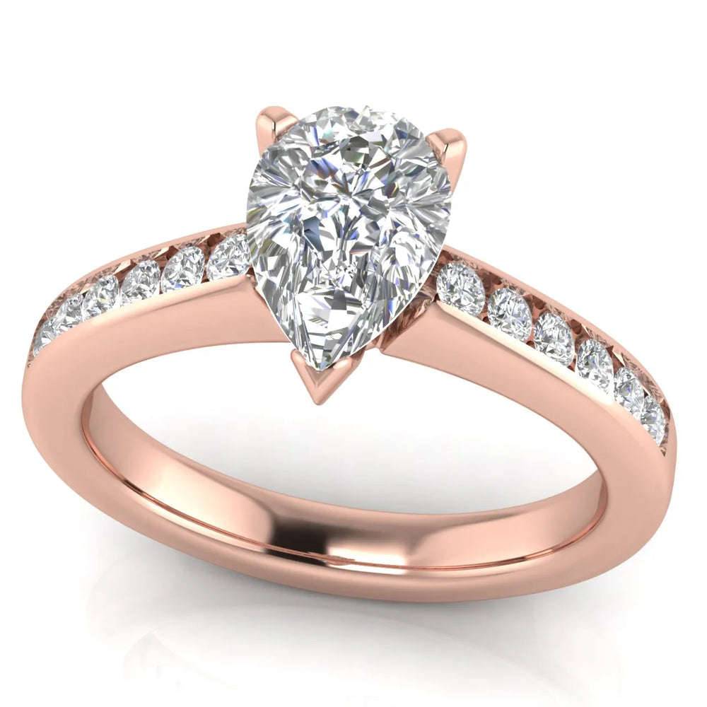 Classic Solitaire Ring with Channel-Set Accent Stones