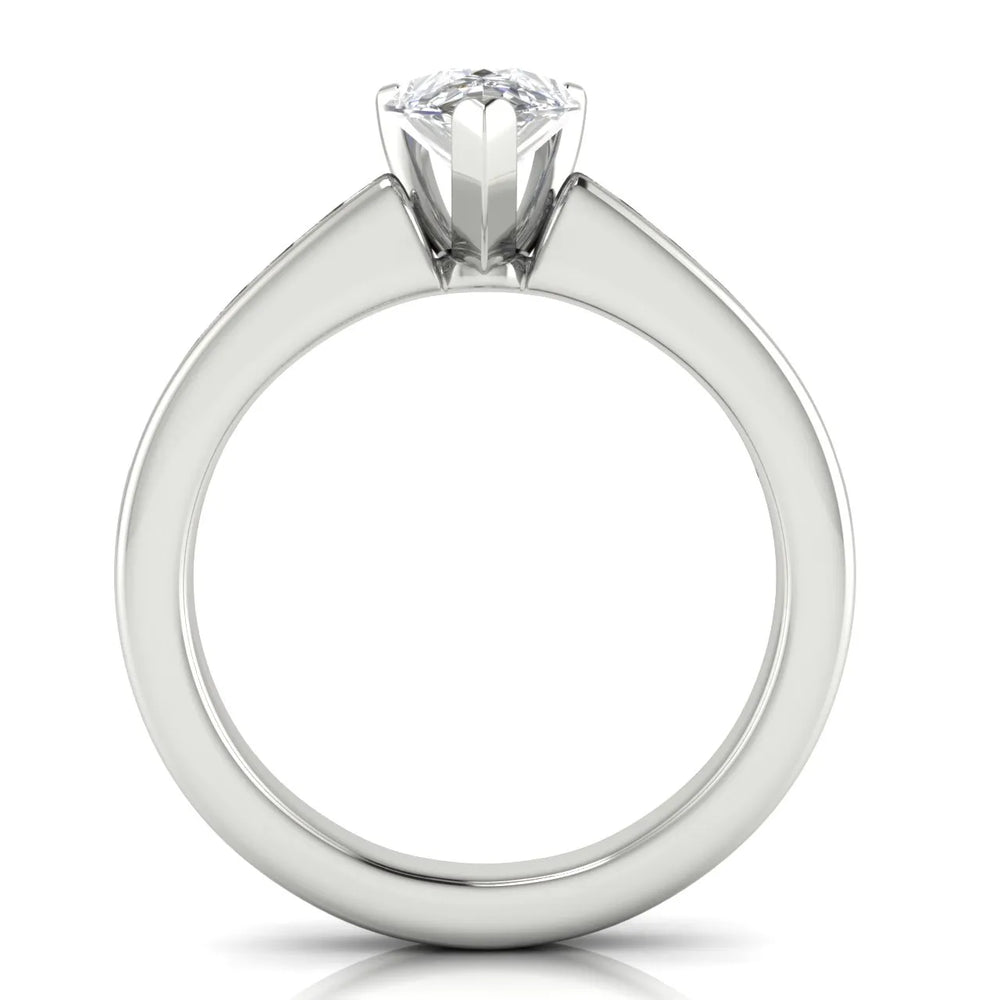 Classic Solitaire Ring with Channel-Set Accent Stones