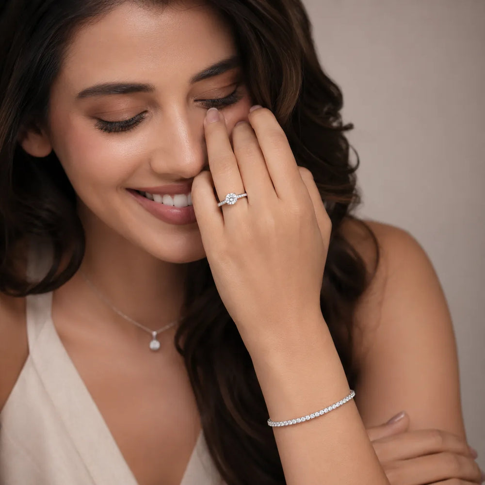 Classic Solitaire Ring with Channel-Set Accent Stones
