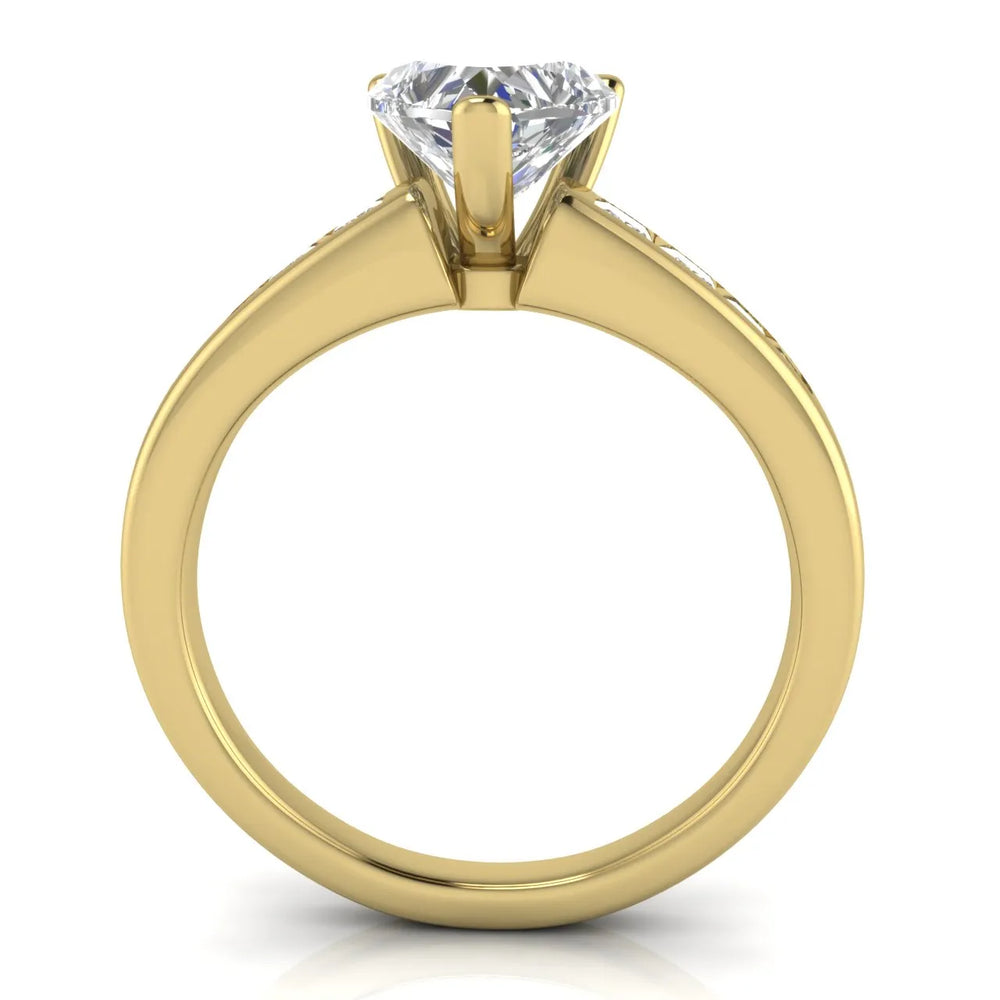 Elegant Channel-Set Accent Engagement Ring