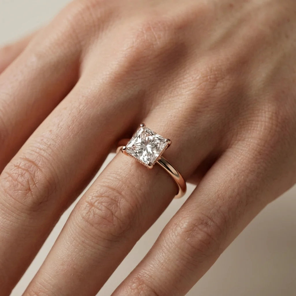 Charlotte Charm Solitaire Round Diamond Engagement Ring