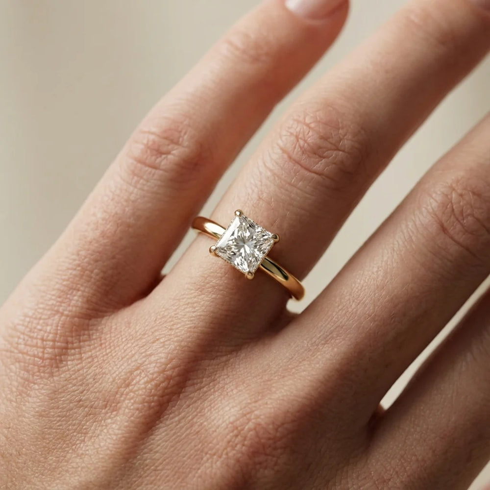 Charlotte Charm Solitaire Round Diamond Engagement Ring