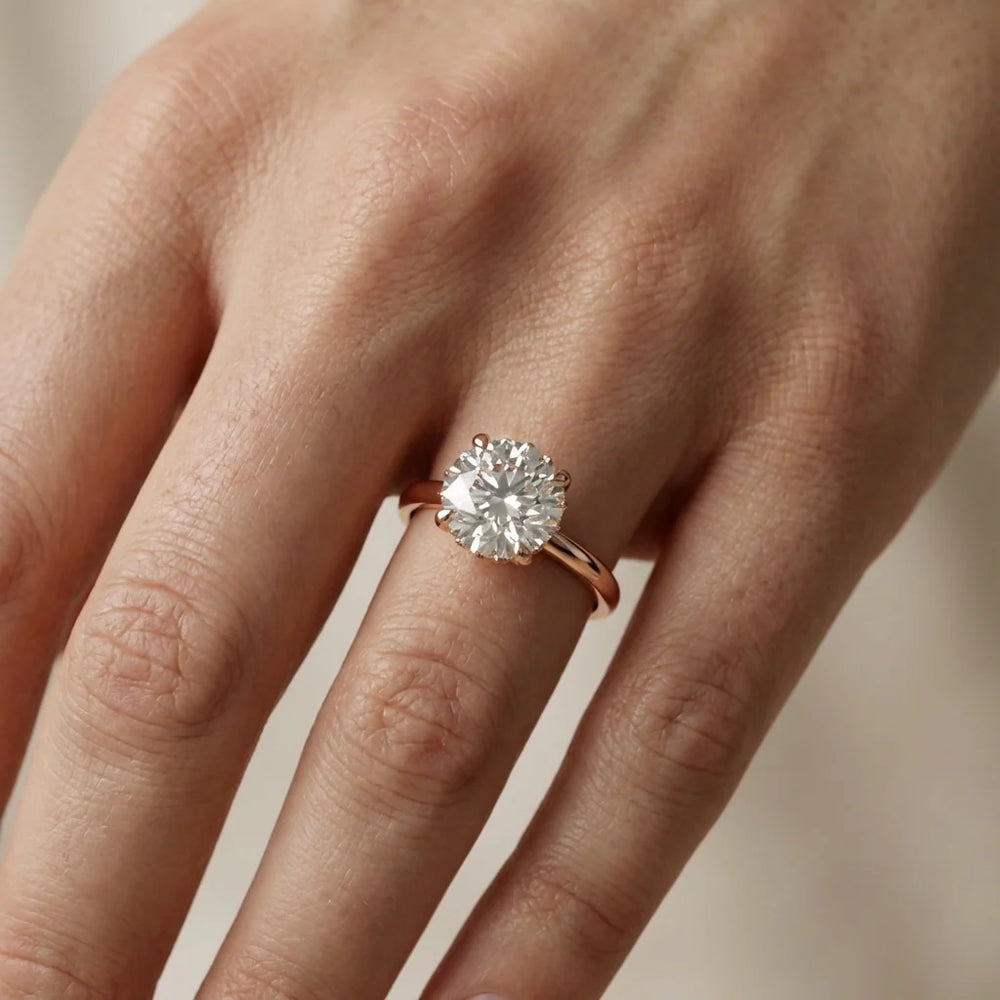 Charlotte Charm Solitaire Round Diamond Engagement Ring