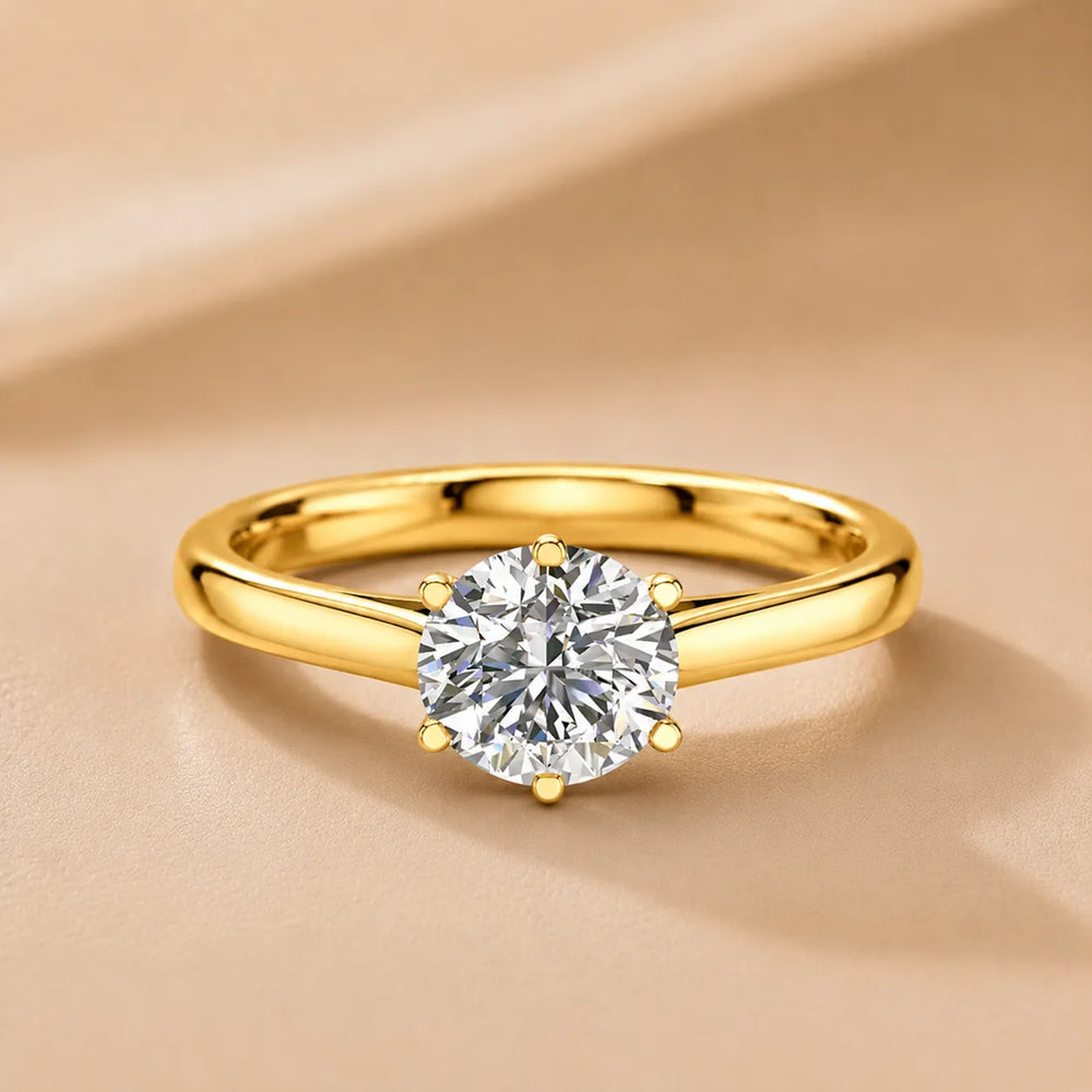 Classic Six-Prong Solitaire Ring