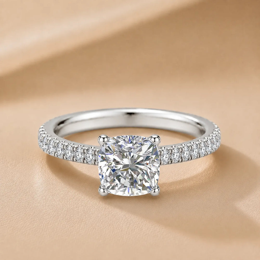Classic Pavé Accent Engagement Ring