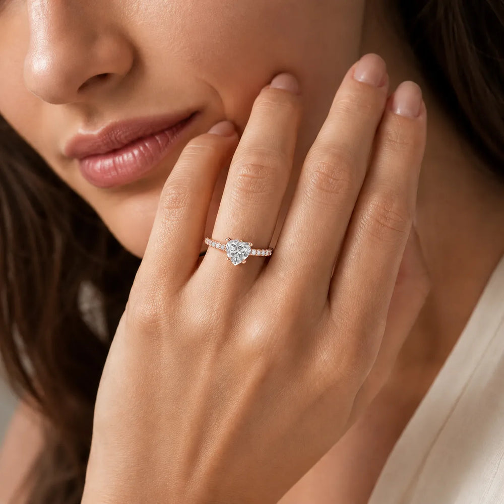Classic Pavé Accent Engagement Ring
