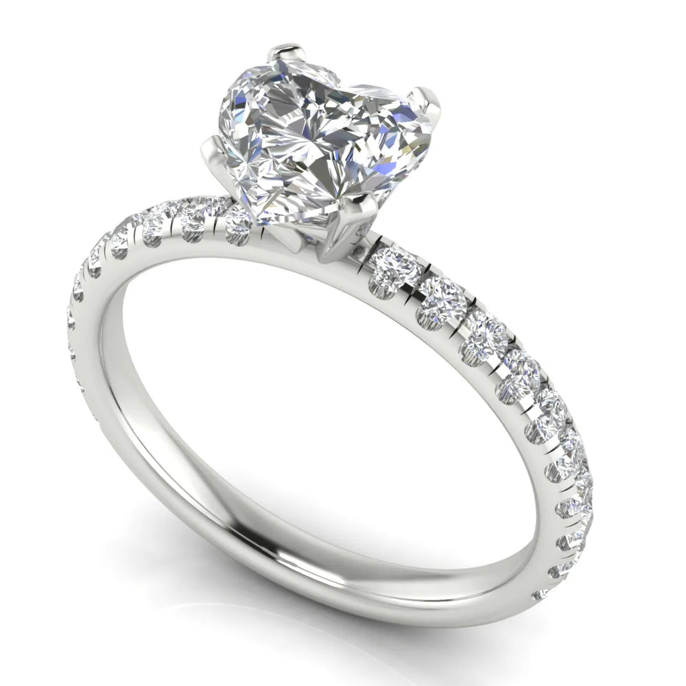 Classic Pavé Accent Engagement Ring