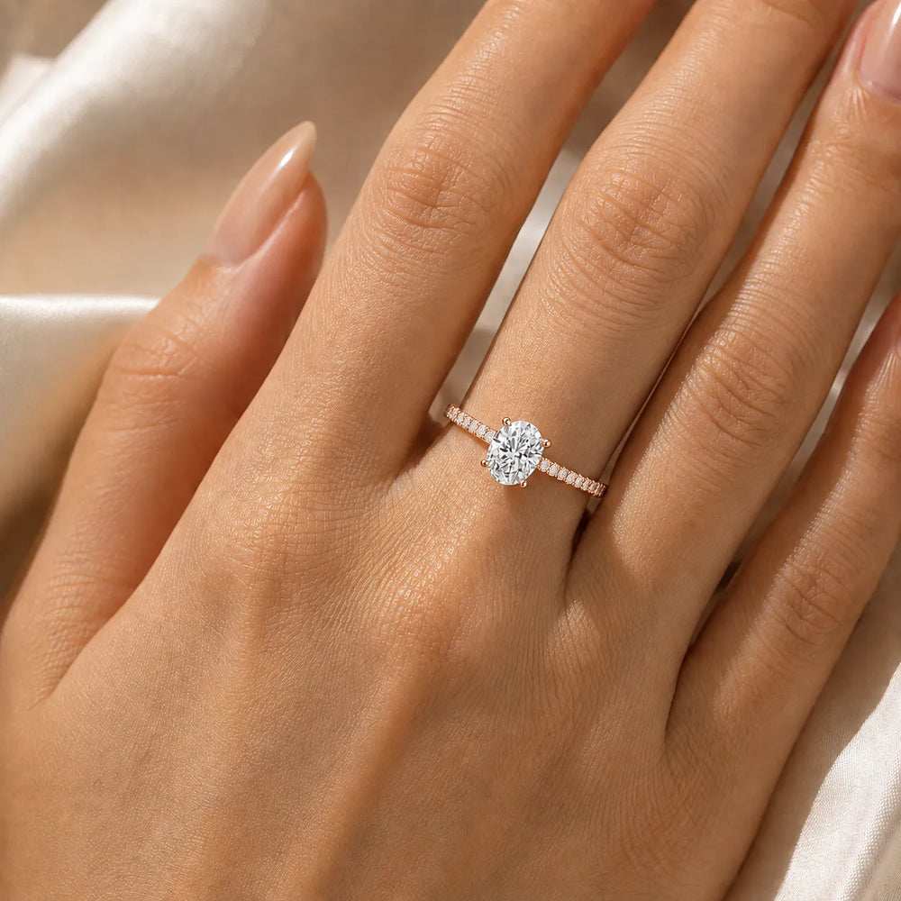 Classic Pavé Accent Engagement Ring