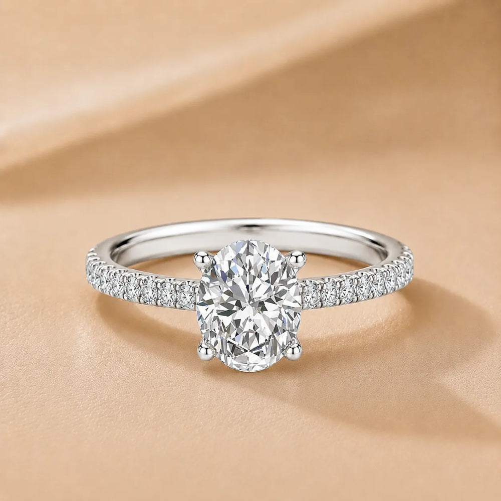 Classic Pavé Accent Engagement Ring