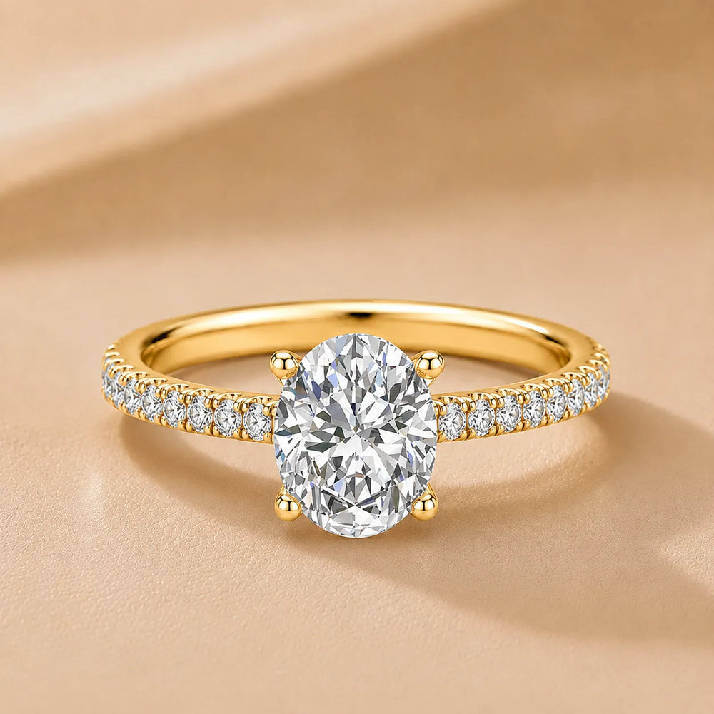 Classic Pavé Accent Engagement Ring