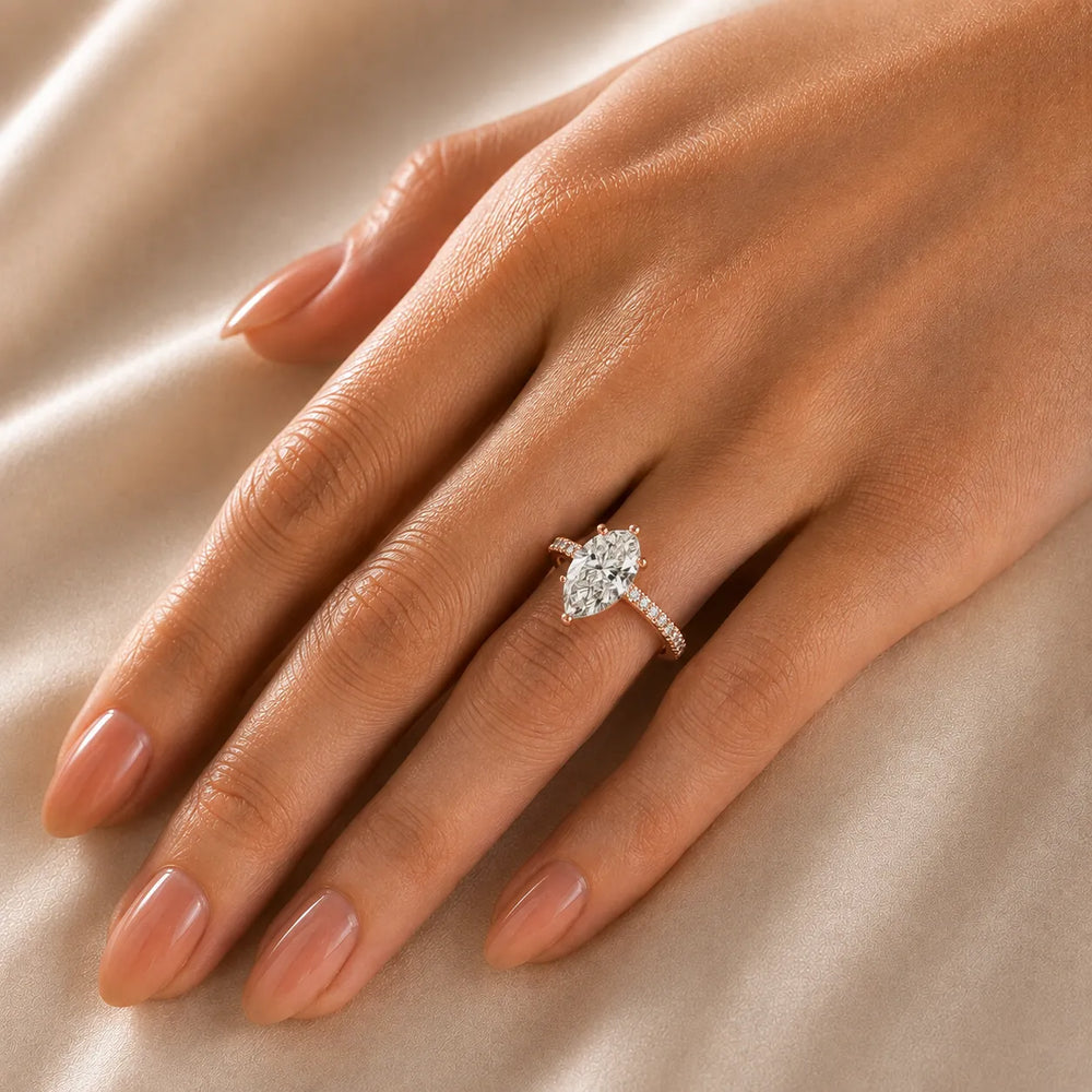 Classic Pavé Accent Engagement Ring