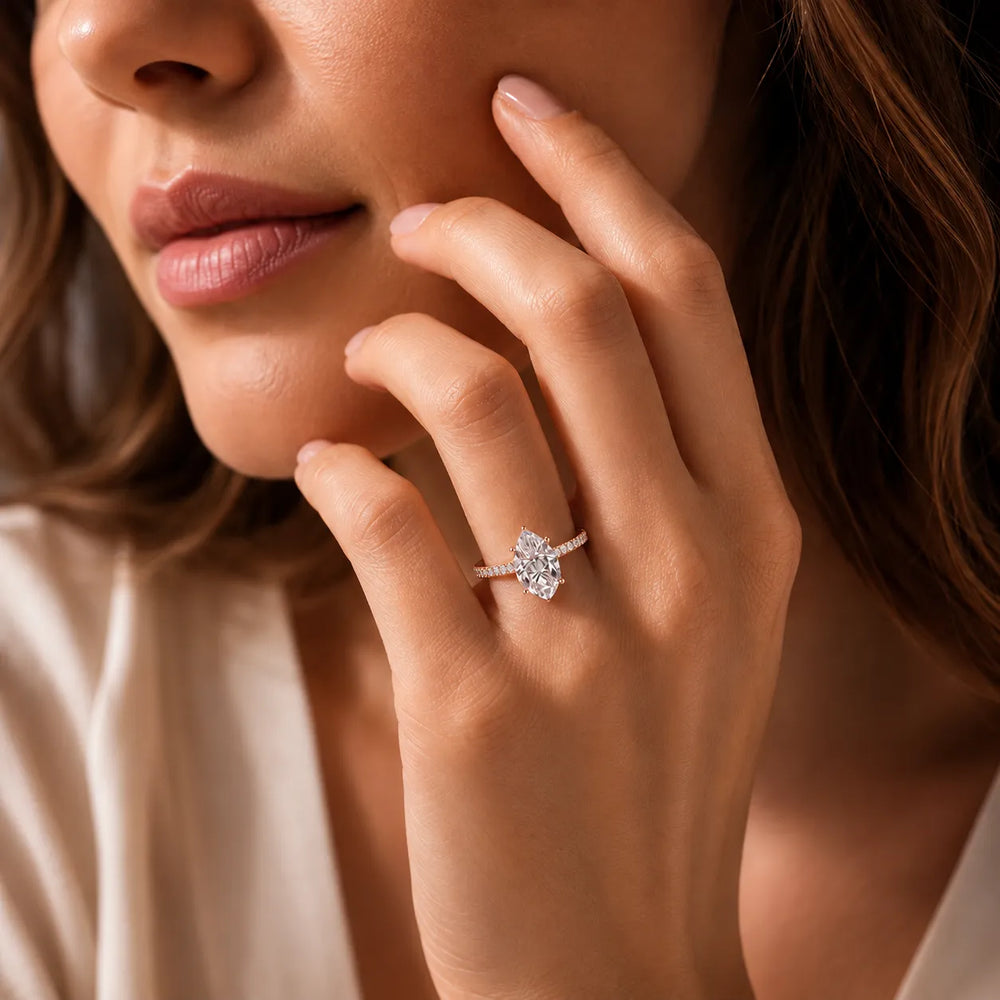 Classic Pavé Accent Engagement Ring