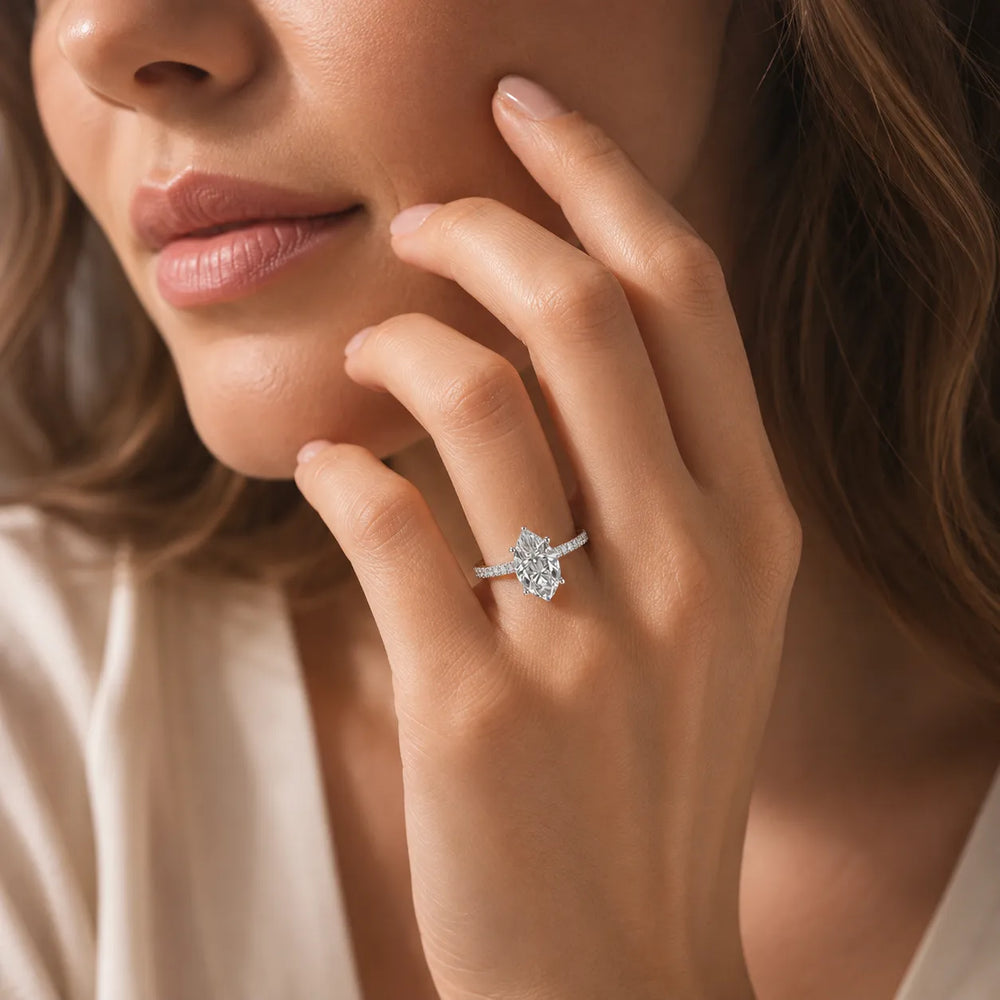 Classic Pavé Accent Engagement Ring