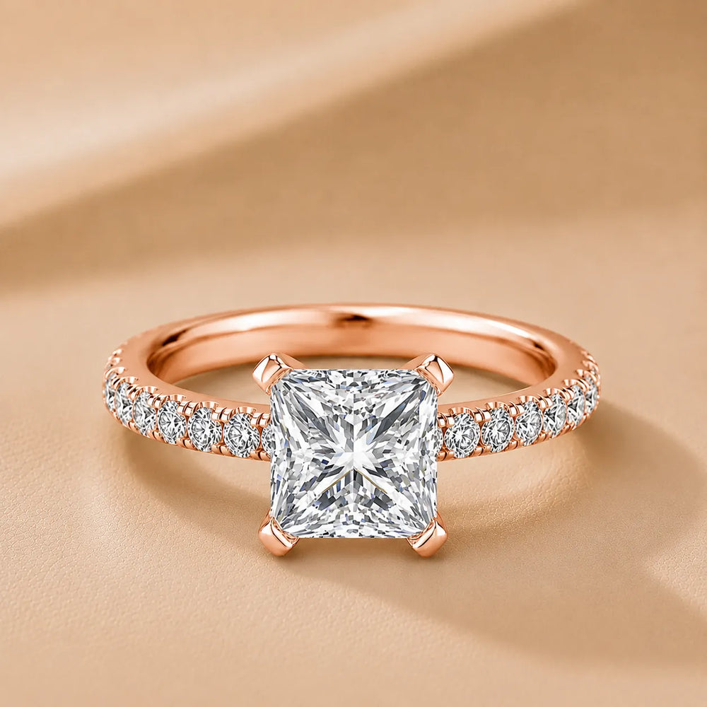 Classic Pavé Accent Engagement Ring