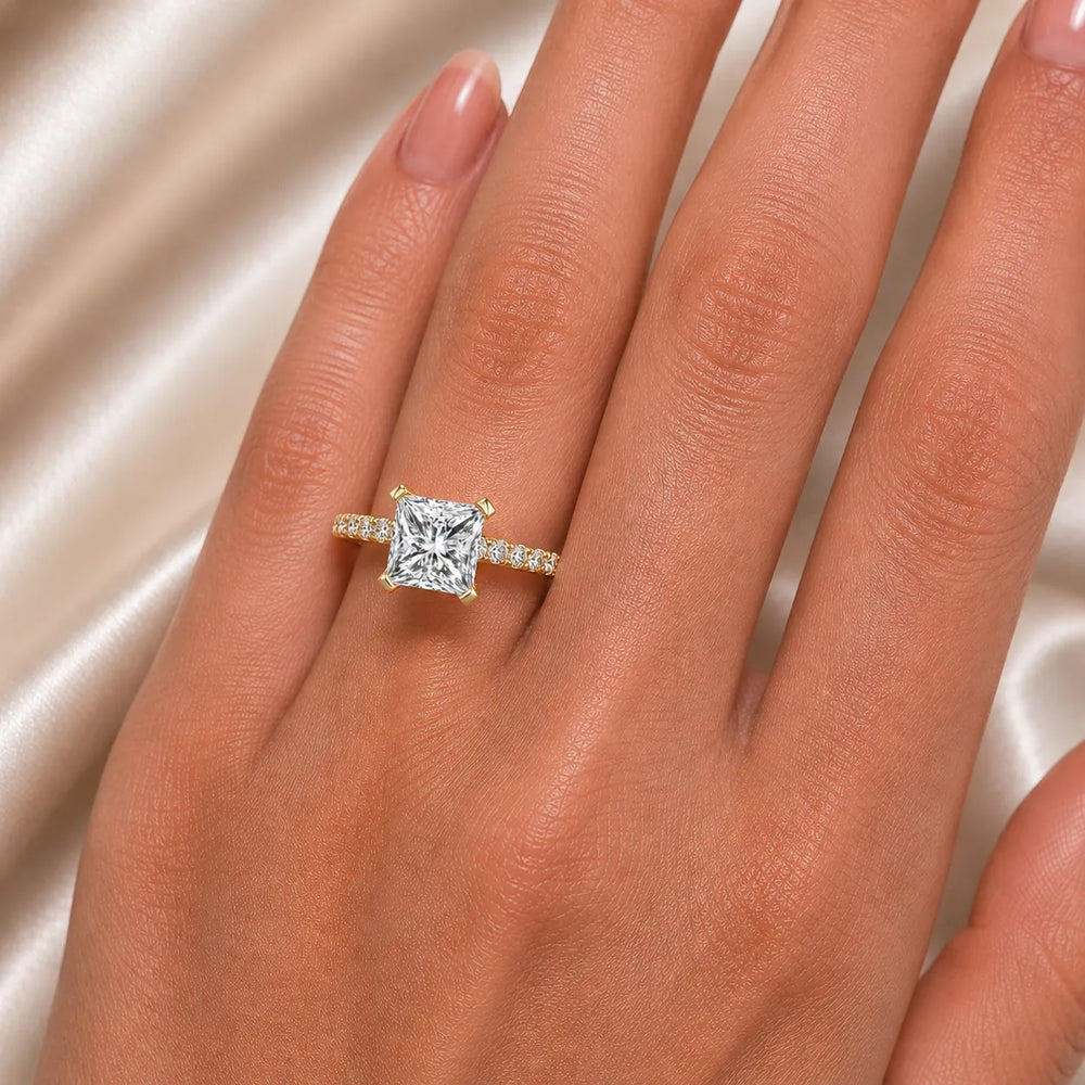 Classic Pavé Accent Engagement Ring