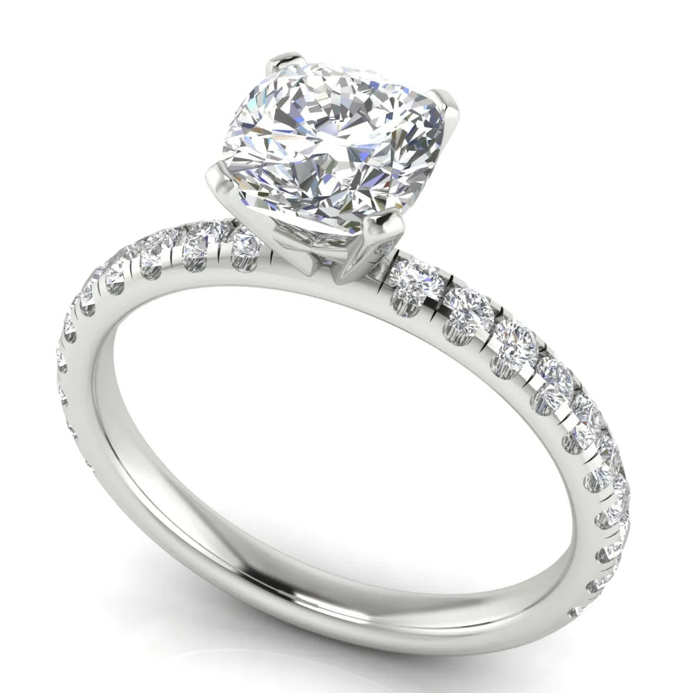 Classic Pavé Accent Engagement Ring