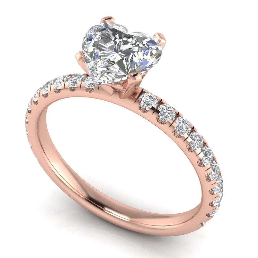 Classic Pavé Accent Engagement Ring