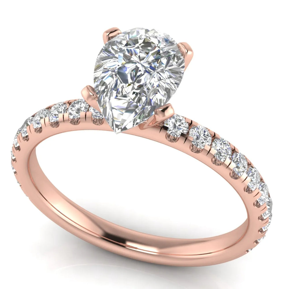 Classic Pavé Accent Engagement Ring
