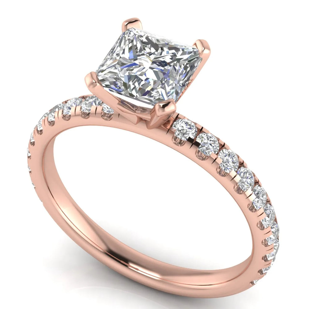 Classic Pavé Accent Engagement Ring