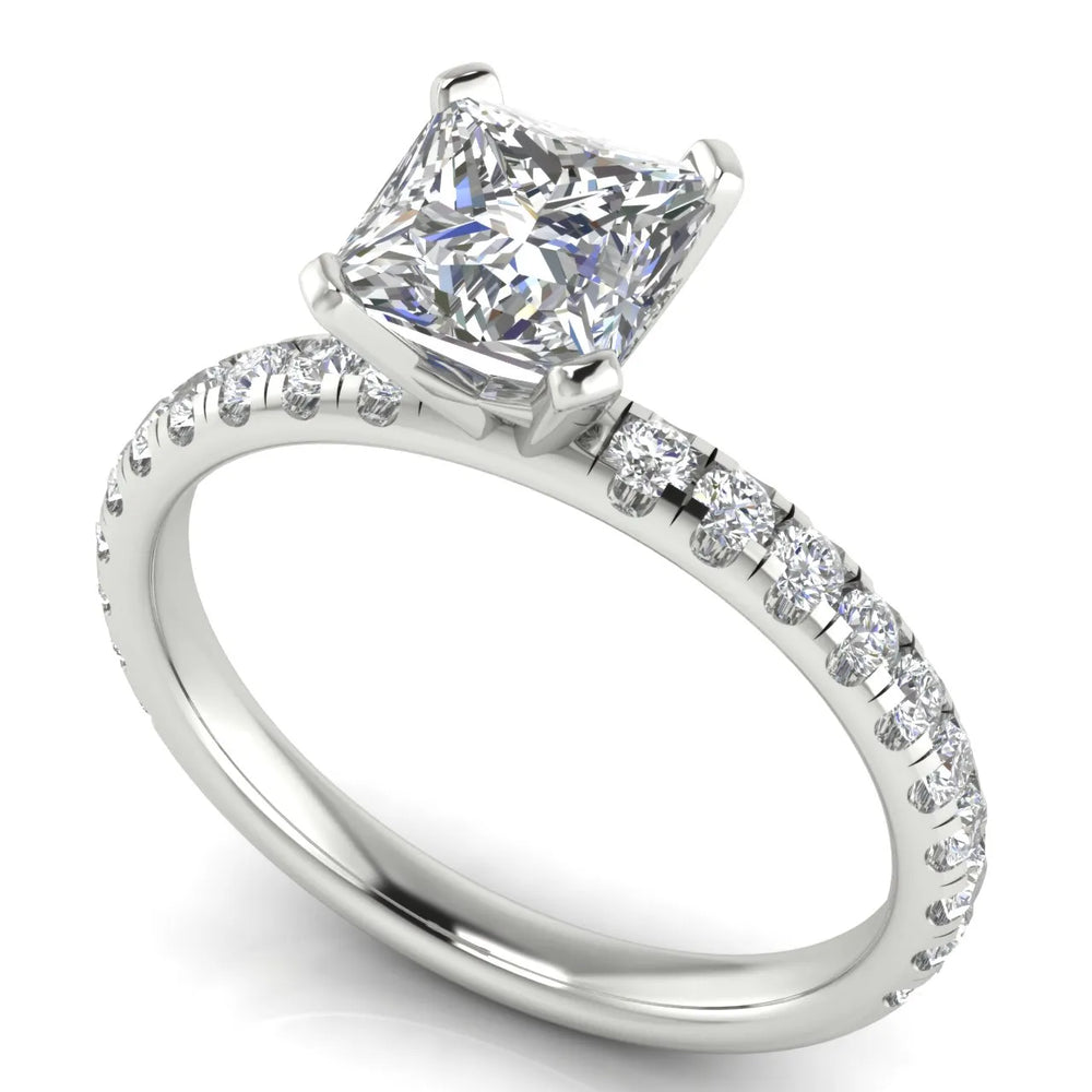 Classic Pavé Accent Engagement Ring