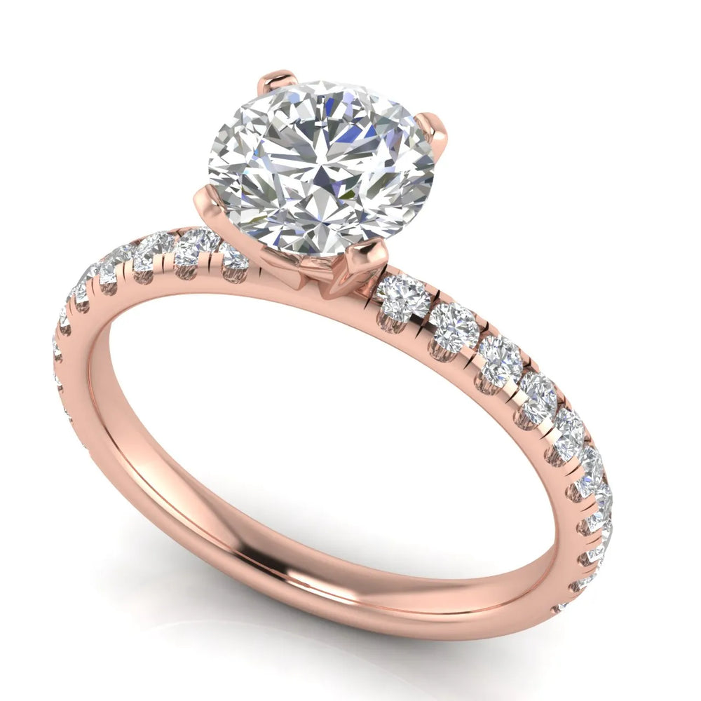 Classic Pavé Accent Engagement Ring