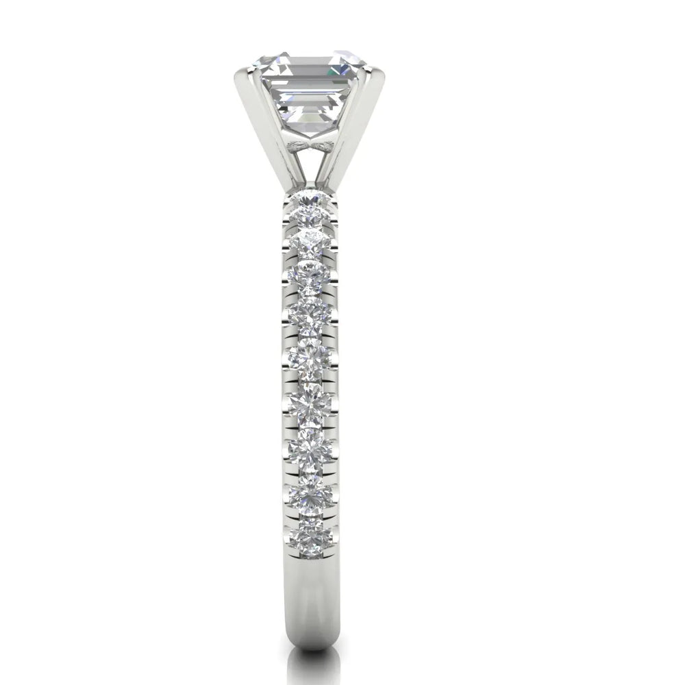 Classic Pavé Accent Engagement Ring