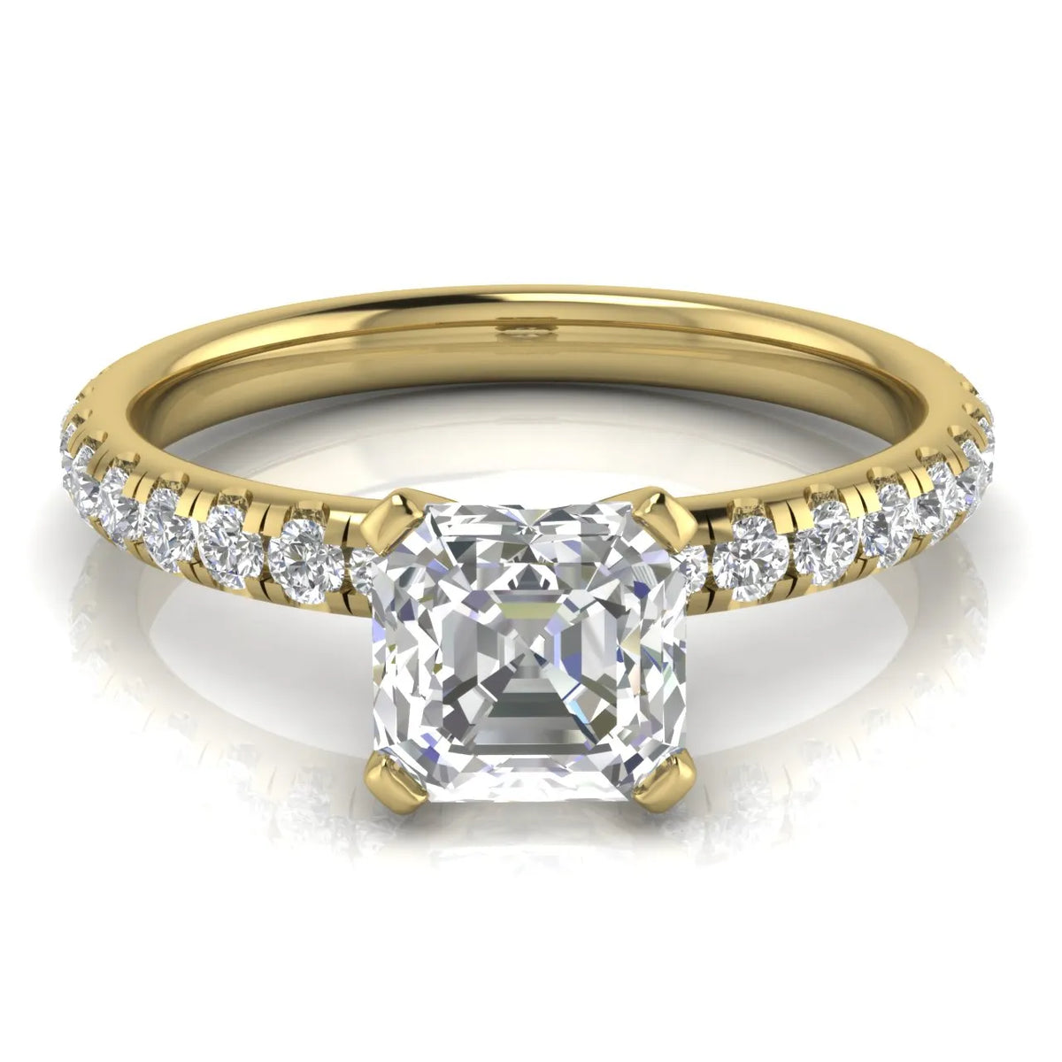 Classic Pavé Accent Engagement Ring