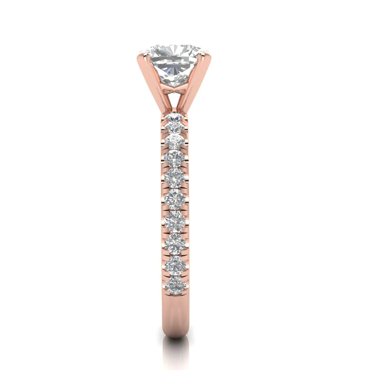 Classic Pavé Accent Engagement Ring
