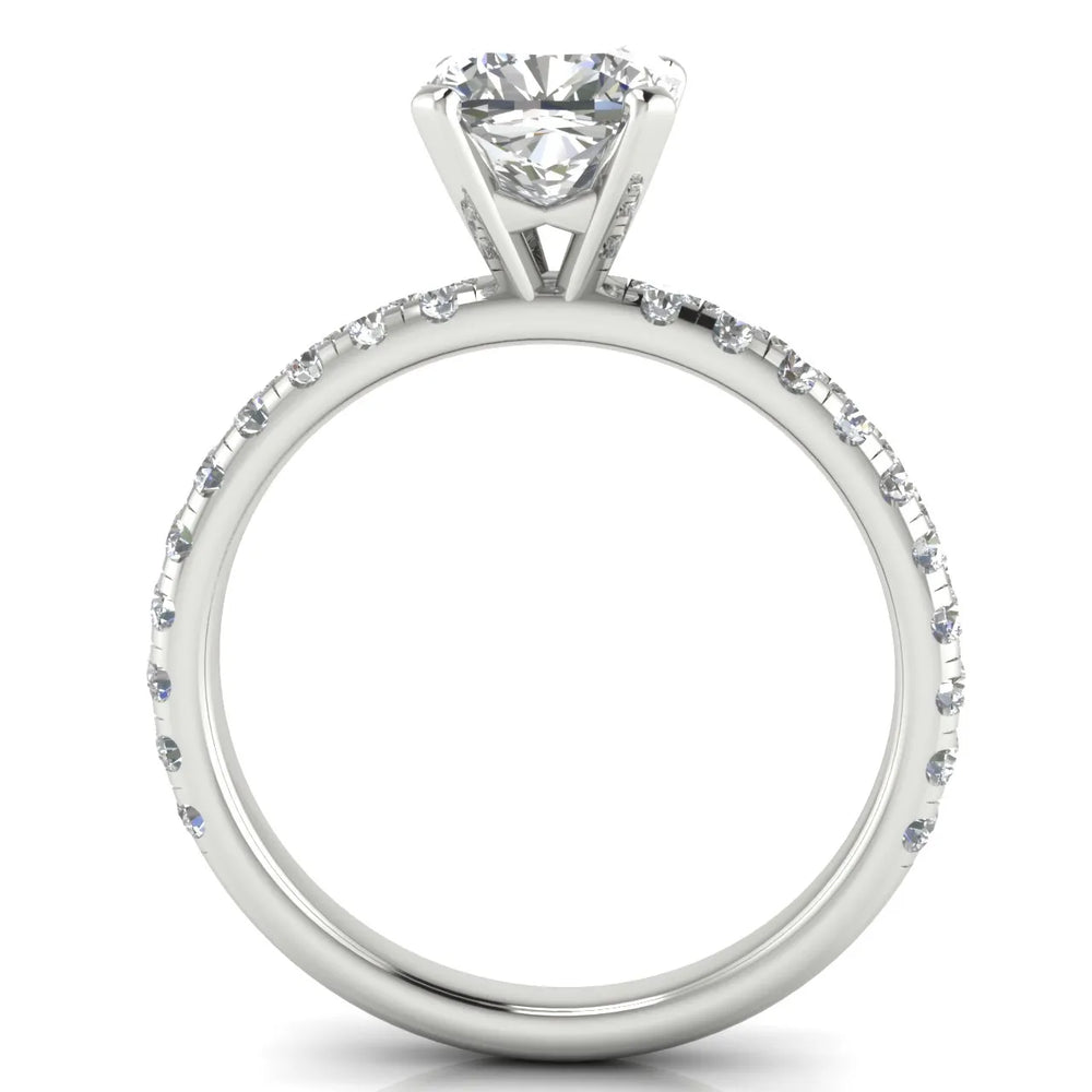 Classic Pavé Accent Engagement Ring