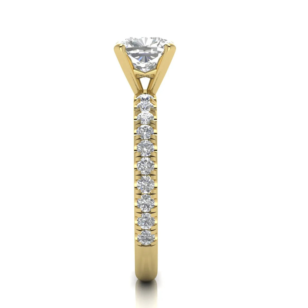 Classic Pavé Accent Engagement Ring