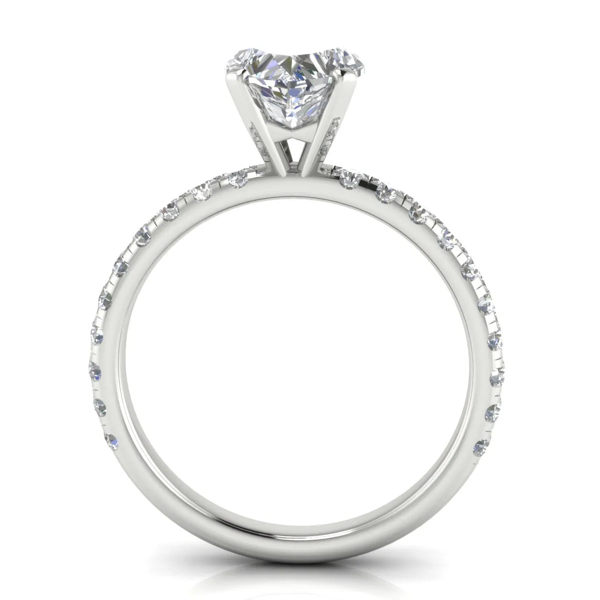 Classic Pavé Accent Engagement Ring