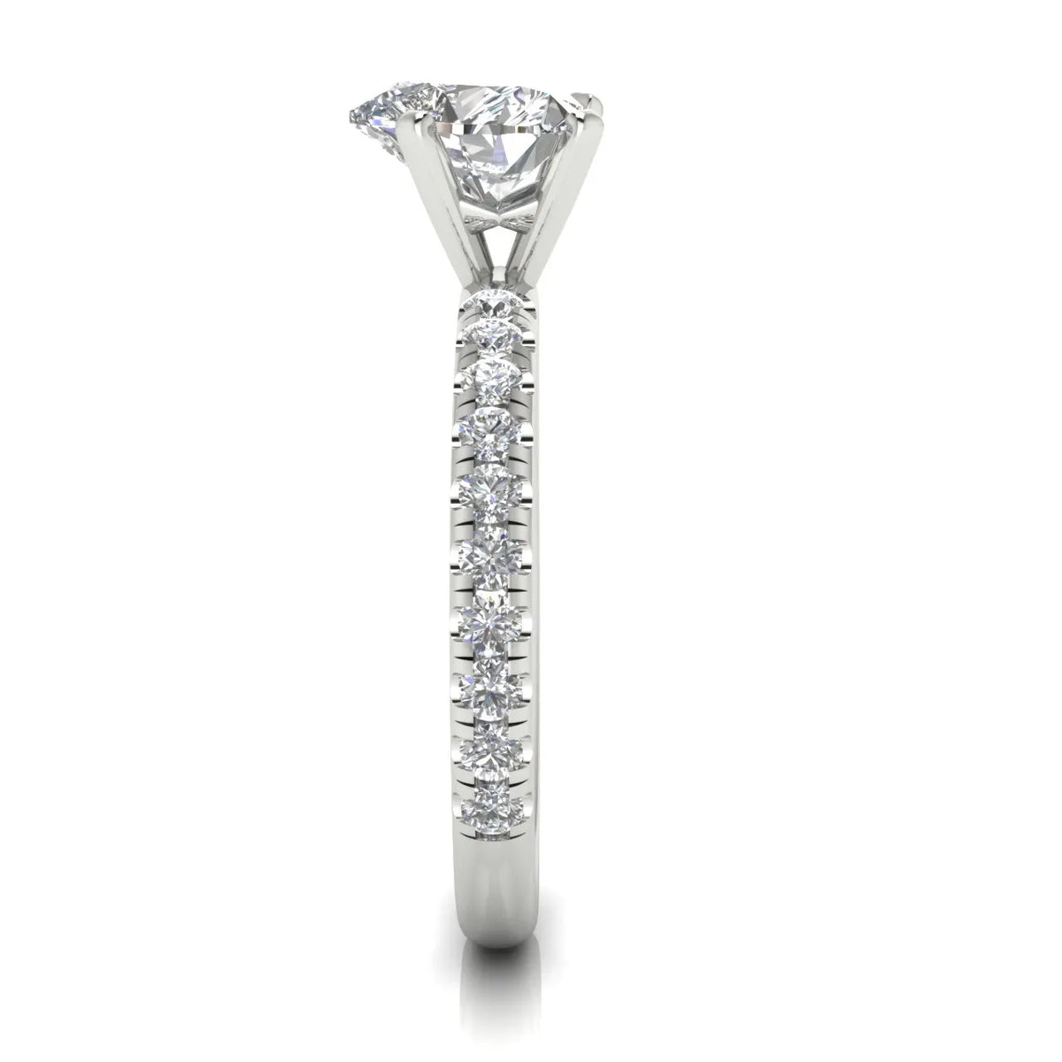 Classic Pavé Accent Engagement Ring