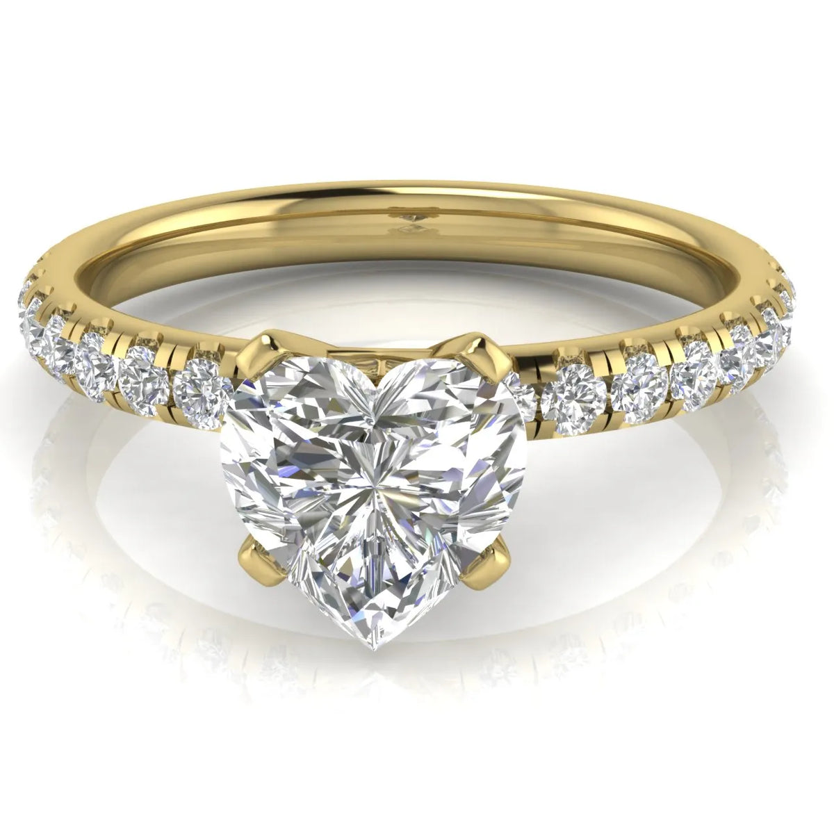 Classic Pavé Accent Engagement Ring