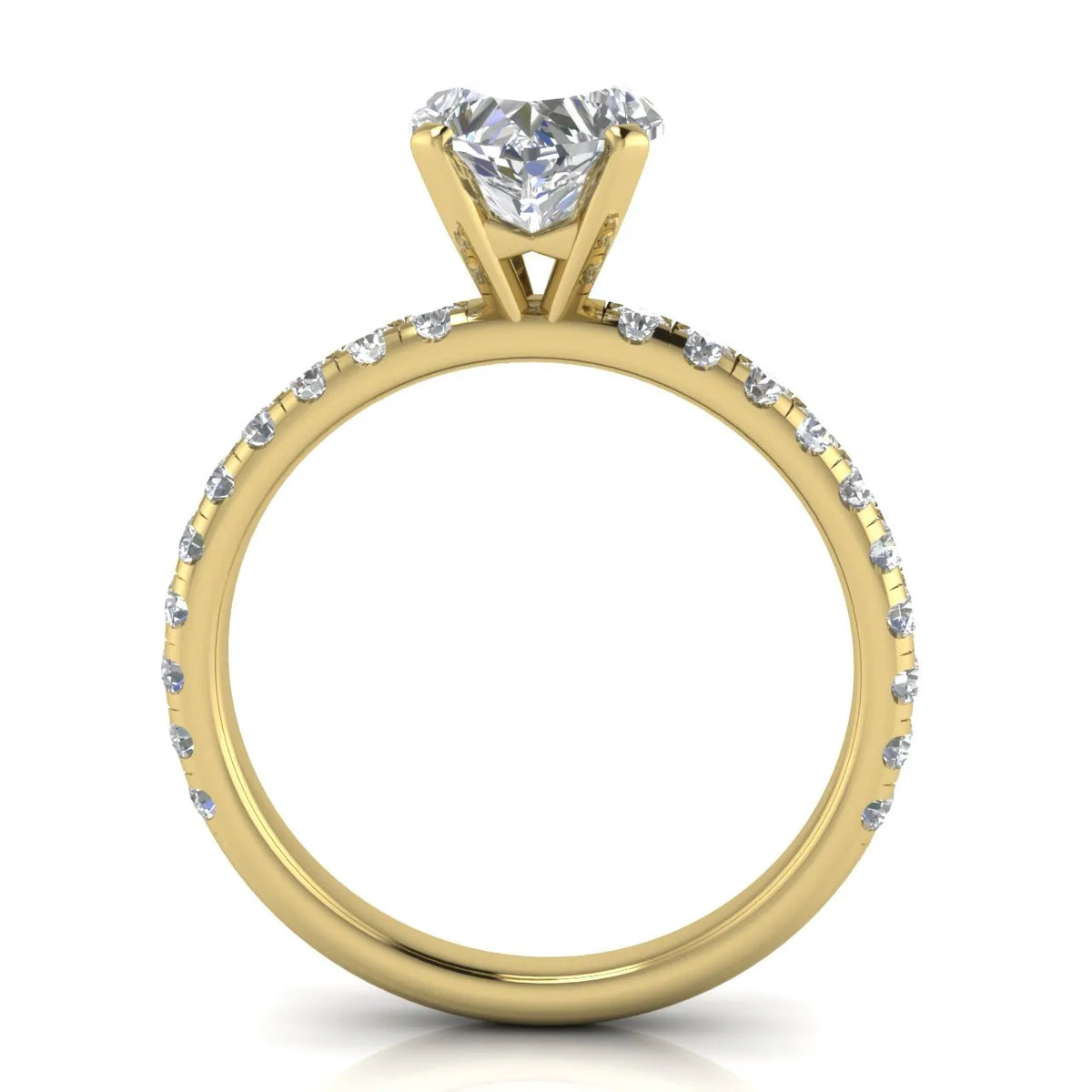 Classic Pavé Accent Engagement Ring
