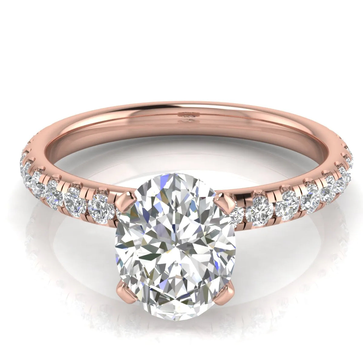 Classic Pavé Accent Engagement Ring