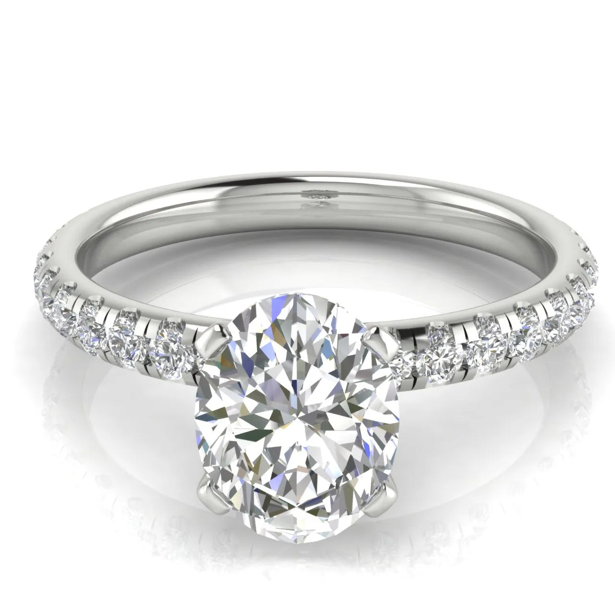 Classic Pavé Accent Engagement Ring