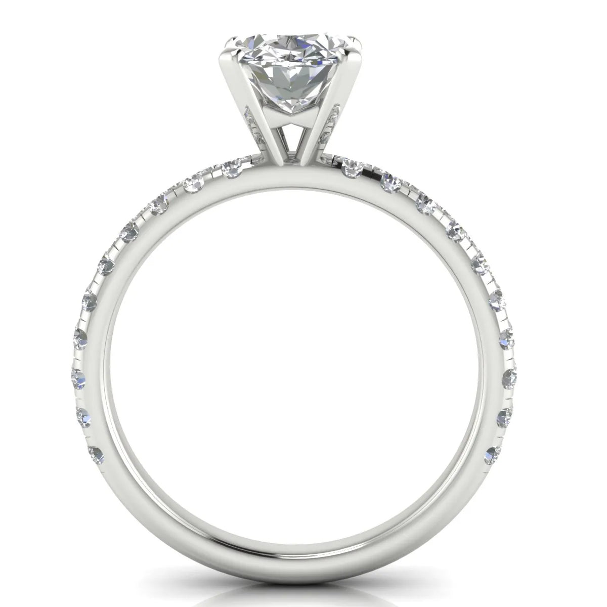 Classic Pavé Accent Engagement Ring