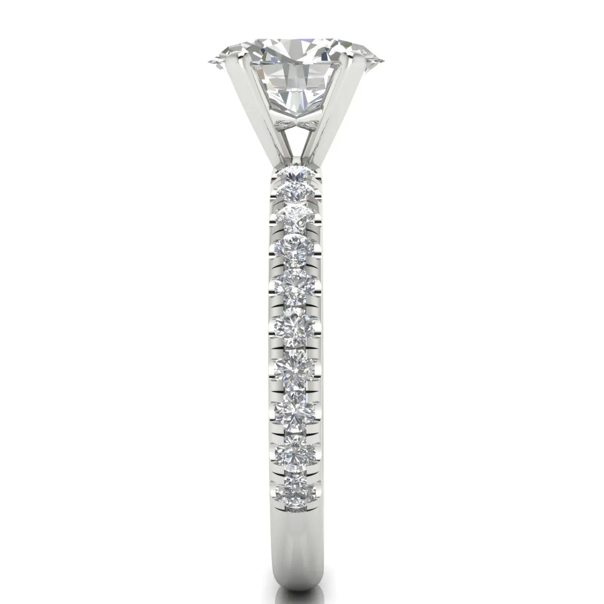 Classic Pavé Accent Engagement Ring