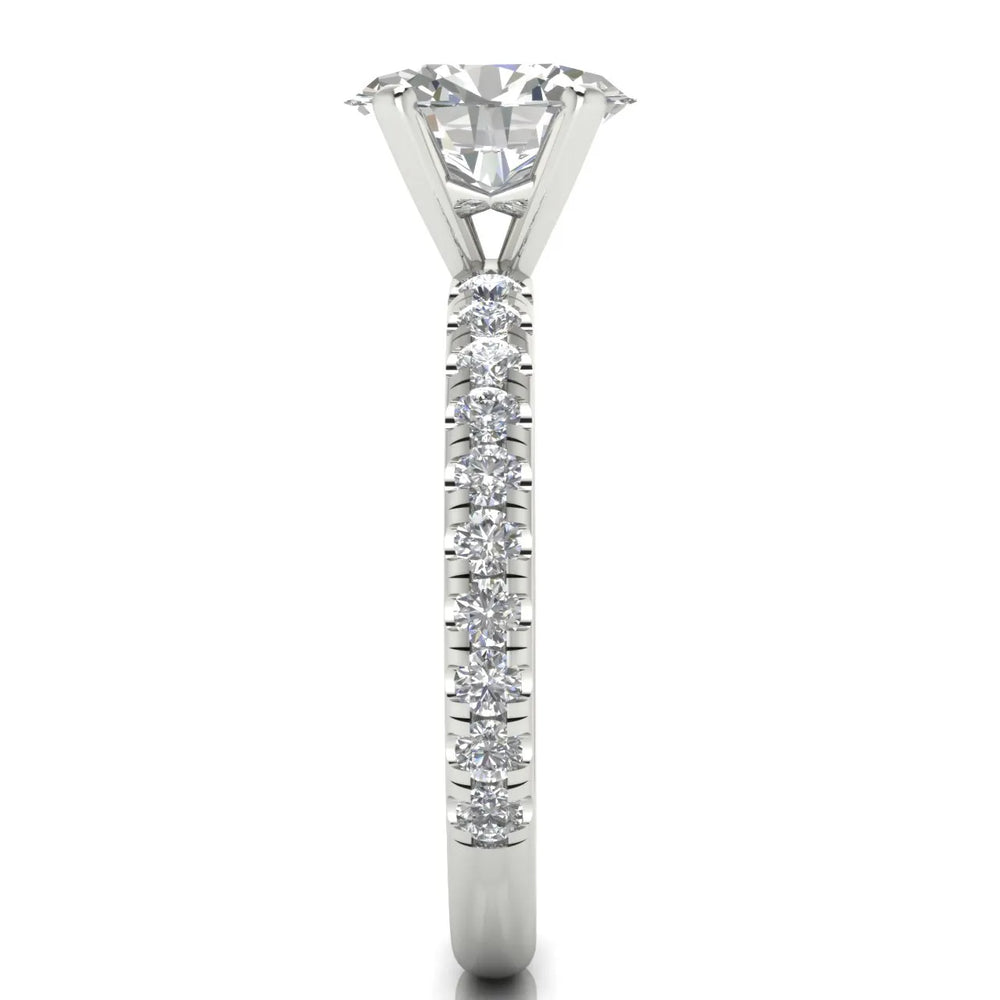 Classic Pavé Accent Engagement Ring